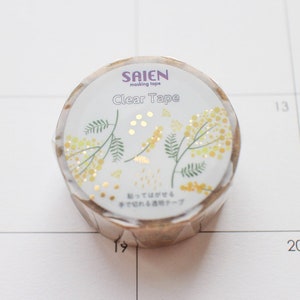 SAIEN Clear Transparent Tape Mimosa/Masking Tape/Planer/Journal