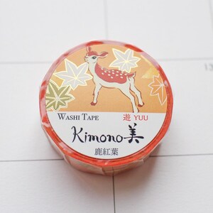 Kimono Beauty - Autumn Deer-washitape/herfst/herfst bloemenafplaktape/planner/dagboek
