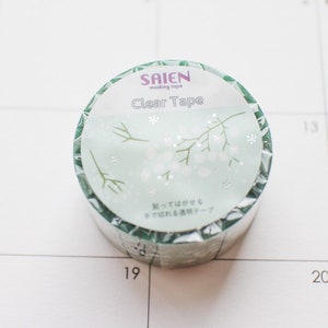 SAIEN doorzichtige tape Gypsophila Elegans/afplakband/planner/dagboek