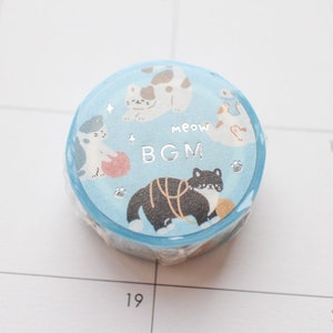 BGM zilverfolie Meow Cat washitape/afplaktape/planner/dagboek