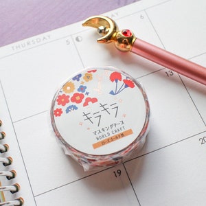World Craft foliebloemen washi-tape/afplaktape/planner/dagboek