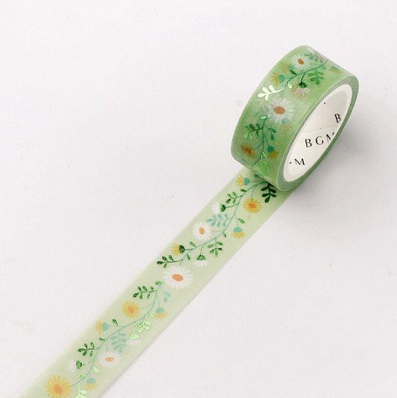 BGM foil floral fruit washi tapemasking tapeplannerjournal