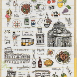 Suatelier Sonia Italy Rome theme stickers , travel stickers, craft supply,scrapbooking supply, planner