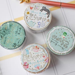 Woman Stationery Event Limited Ruban adhésif décoratif pour tea party Shinzi Katoh avec chats/masking tape/agenda/journal