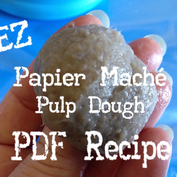 Papier Mâché Napkin Pulp Dough/Simple Recipe
