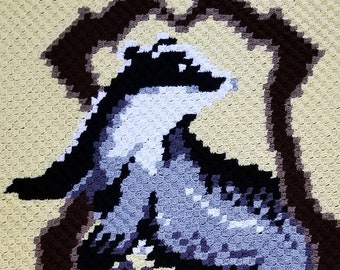Hufflepuff House Blanket C2C Crochet Pattern