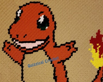 Charmander C2C Crochet Pattern