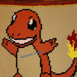 Charmander C2C Crochet Pattern