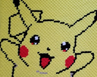 Pikachu Corner to Corner Crochet Blanket Pattern