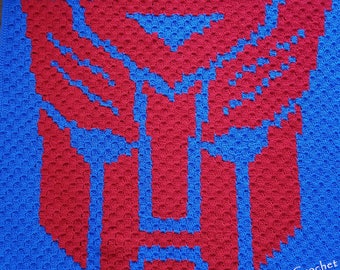 Transformers Autobots C2C Child Blanket Pattern - Optimus Prime