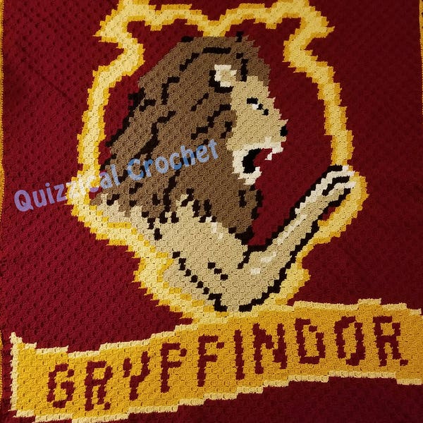 Gryffindor Corner to Corner Crochet Pattern