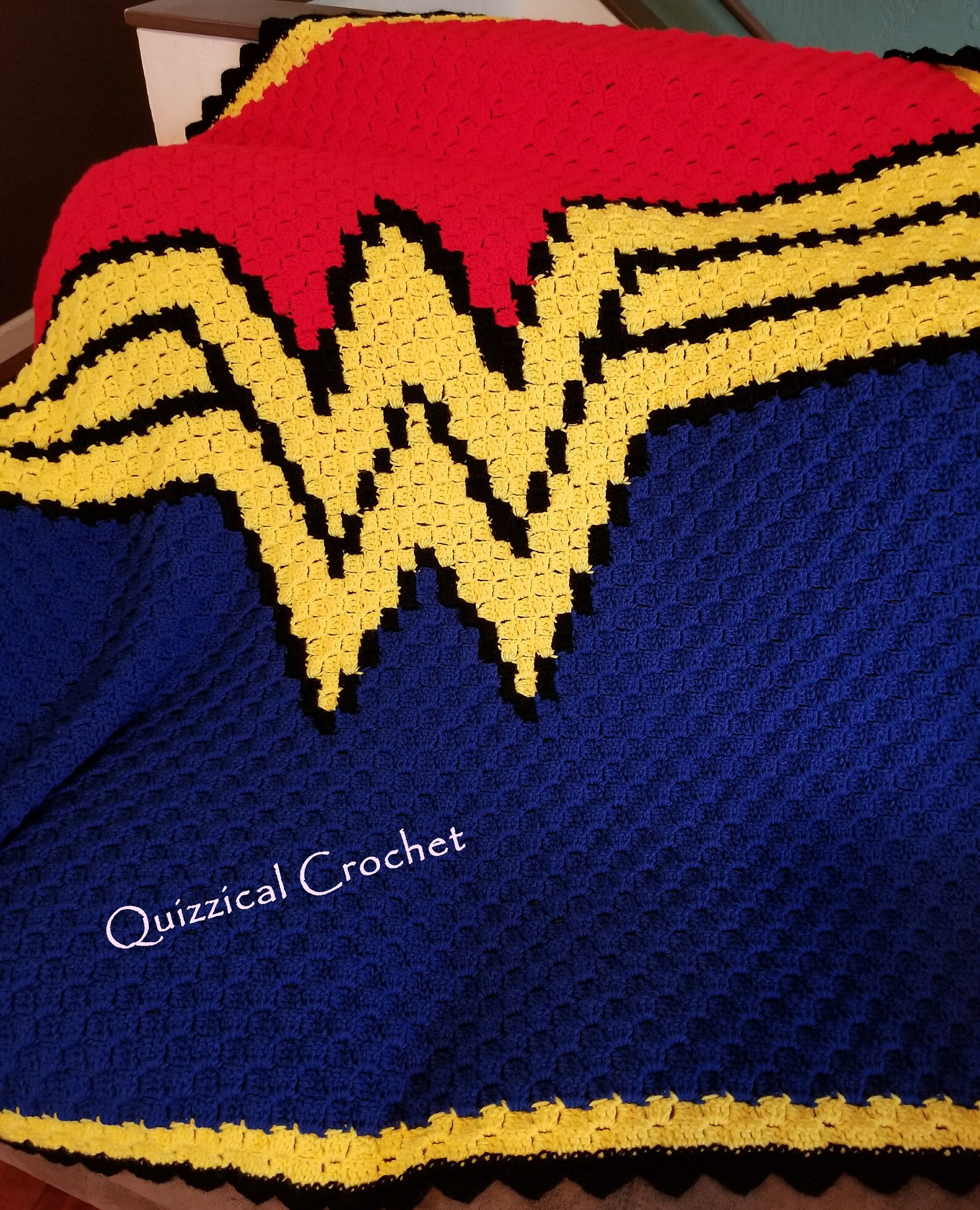 Wonder Woman Corner to Corner Crochet Blanket Pattern Etsy