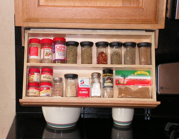 Under Cabinet Spice Rack Etsy