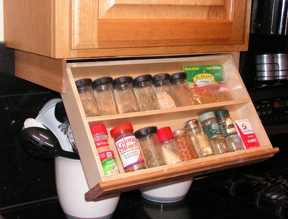 under cabinet spice rack | etsy