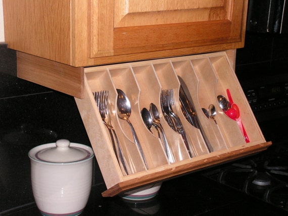 silverware drawer under cabinet storage and flatware | etsy