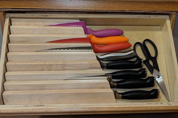 Under Cabinet Knife Rack Etsy