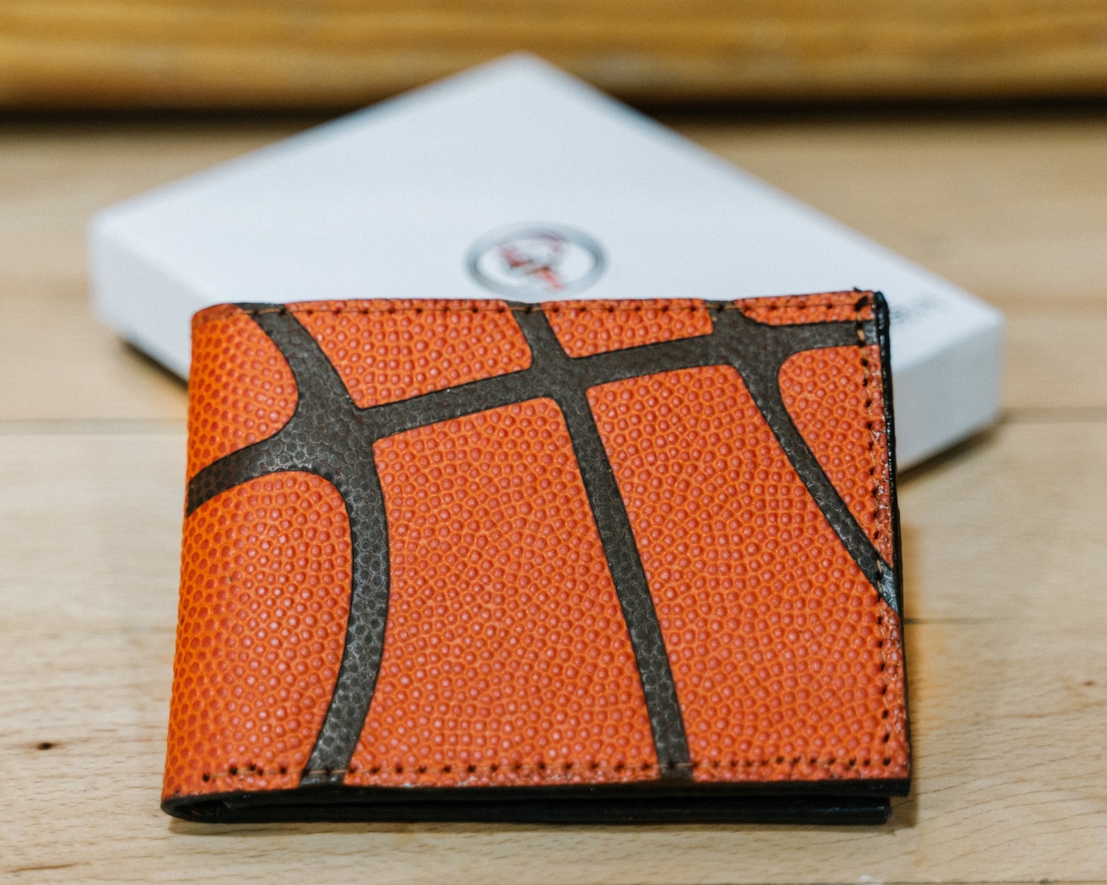 Genuine Basketball Leather Wallet With Linesbasketball Gift Etsy