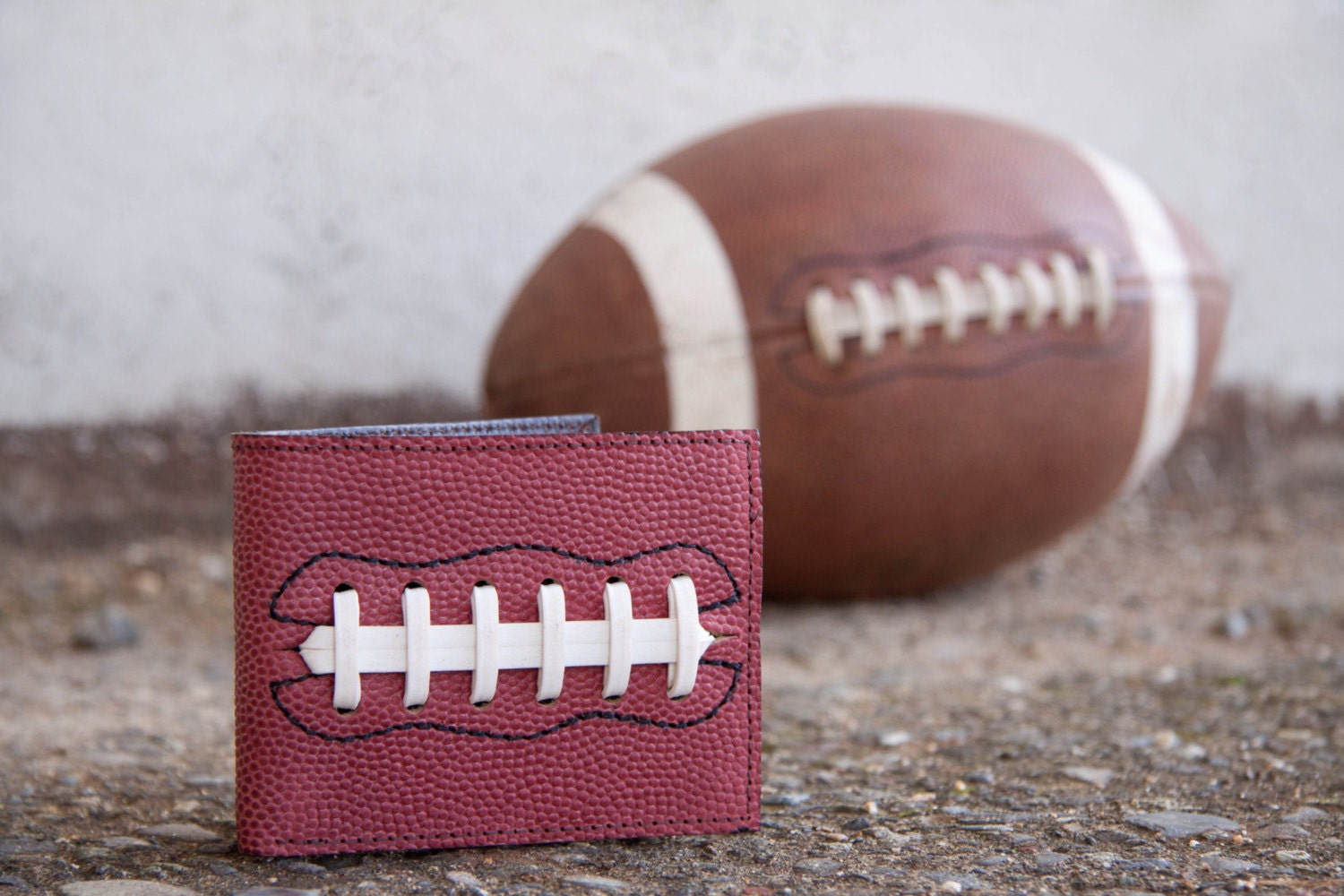 Genuine Football Leather Sports Wallet Great Gift Idea for Etsy