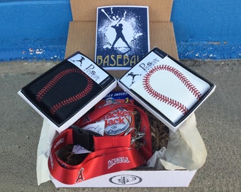 Caja de regalo de béisbol para jugadores, entrenadores, fanáticos, hijos, padres, novios o esposos para cumpleaños, Navidad, Día del Padre, aniversario