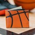 Genuine Basketball Leather Lined Bifold Wallet