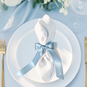Personalized Ribbon Place Cards, Name Ribbon, Bow Place Cards, Wedding Name Tags, Placecards, Ribbon With Name, Wedding Place Setting