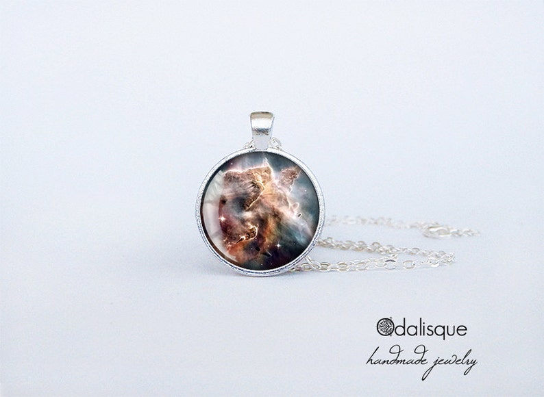 Carina Nebula Necklace Galaxy Pendant Astronomy Jewelry Outer Space Constellation gift keyring glass dome cabochon CS92