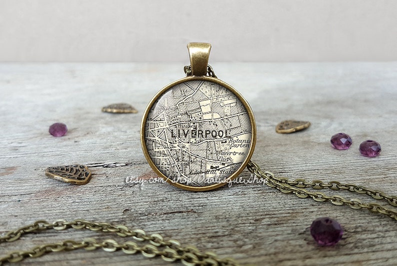 Liverpool Necklace Liverpool Map Pendant Liverpool Jewelry Etsy