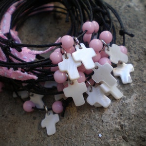 Pink and black martyrika- bracelet martirika- Orthodox baptism day