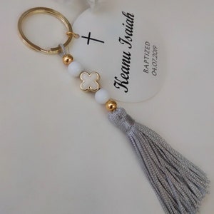 10pcs-Personalized baptism favors-first communion favors-tassel favors-orthodox favors-Keychains martyrika-cross favors-greek bomboniera