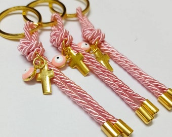 Baptism Favors for girl-christening favors-first communion favors-Evil eye martyrika-mati bomboniera-pink favors