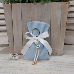 25 pcs evil eye favors-Orthodox favor-Cotton Bag Favor-koufeta bomboniera-wedding favor-baptism favor-Greek baptism bomboniera