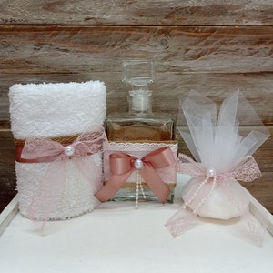 Greek baptismal set -Oil bottle/soap/towel-Orthodox baptism