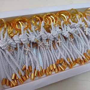 10pcs-Key chain martyrika-greek baptism favors-cross favors-first communion favors-orthodox favors-bautizo favors