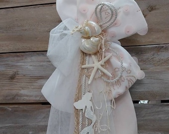 Baptism candle for girls- Mermaid baptism lambatha-pink lambada-orthodox baptism candle-greek baptism-christening candle
