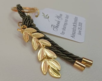 10pcs olive branch keychain,greek wedding favors,olive theme wedding,olive branch baptism favors