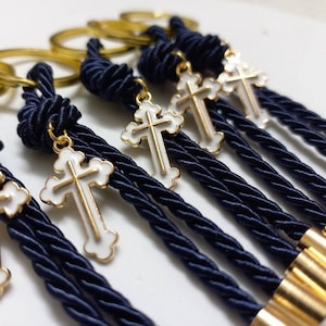 Key chains martyrika for a boy-cross Baptism Favors-christening favors-shower party favors-first communion favors-orthodox baptism