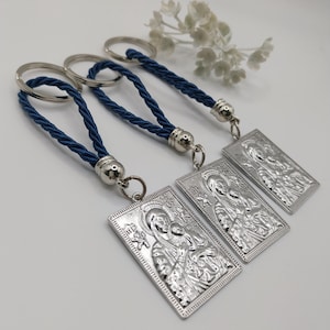10 pz Bomboniere icone ortodosse-bomboniera religiosa battesimo-bomboniera Gesù Cristo-bomboniera portachiavi-bomboniera panagia-