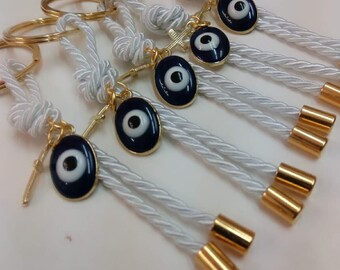 Evil eye martyrika-Orthodox baptism day -key chain baptism favor-bomboniera-greek christening