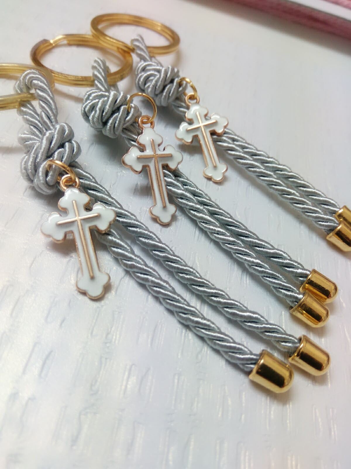 Key Chains Martyrikacross Baptism Favorschristening Etsy