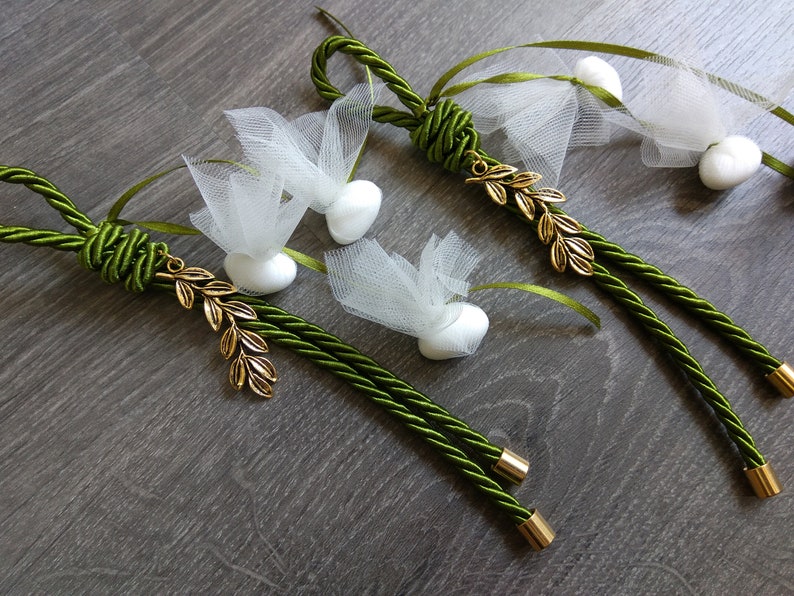 Olive branch Wedding favors-Sugared almond favor 5 pcs Elegant favor-koufeta bomboniera-greek wedding