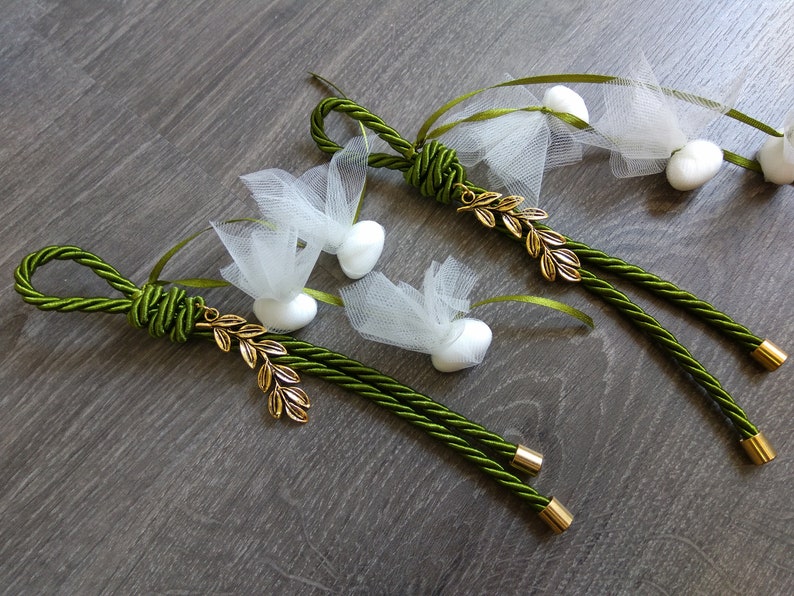 Olive branch Wedding favors-Sugared almond favor 5 pcs Elegant favor-koufeta bomboniera-greek wedding