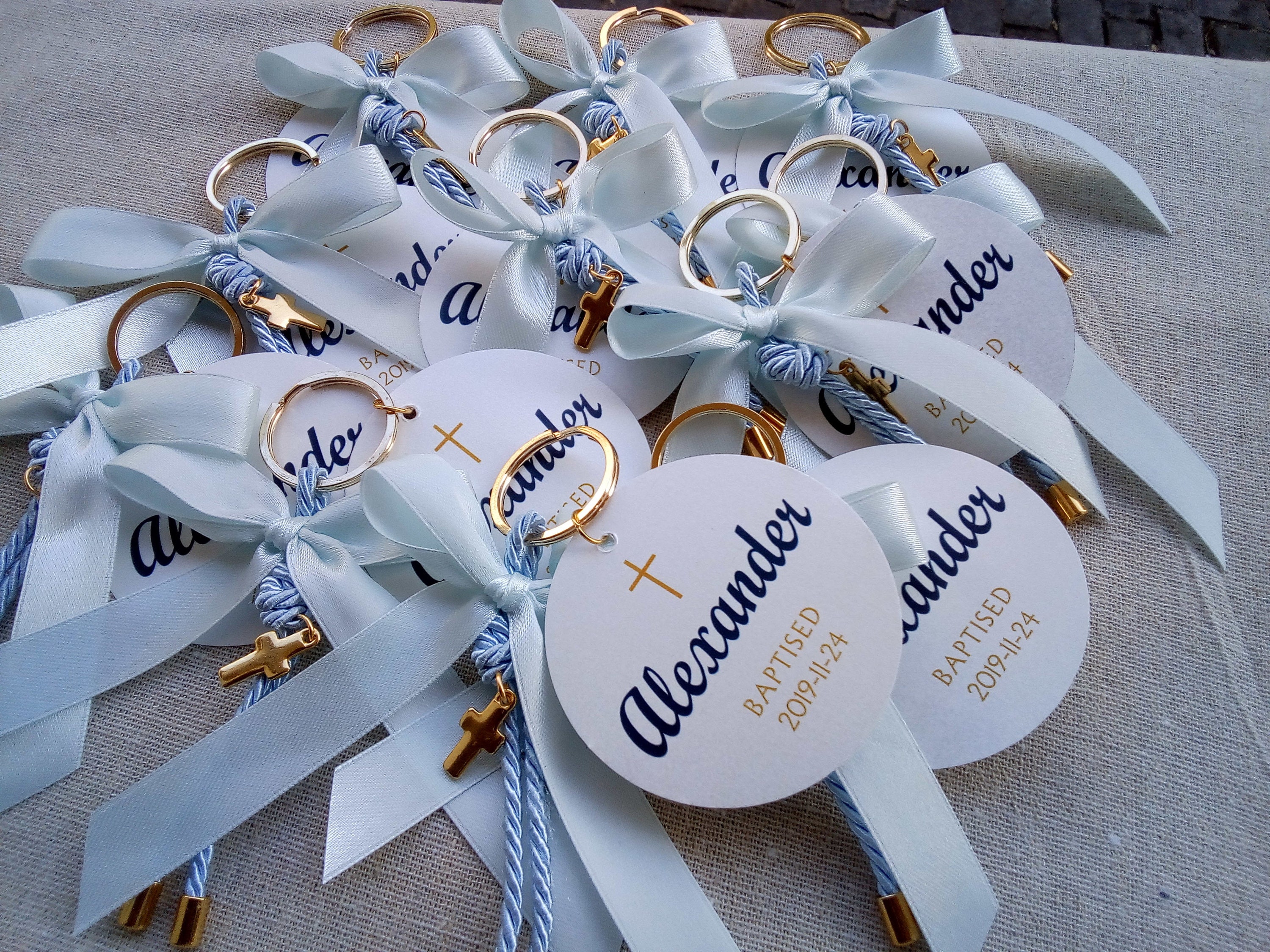 10pcs personalized Favors key Chain Martyrika greek Baptism Favors