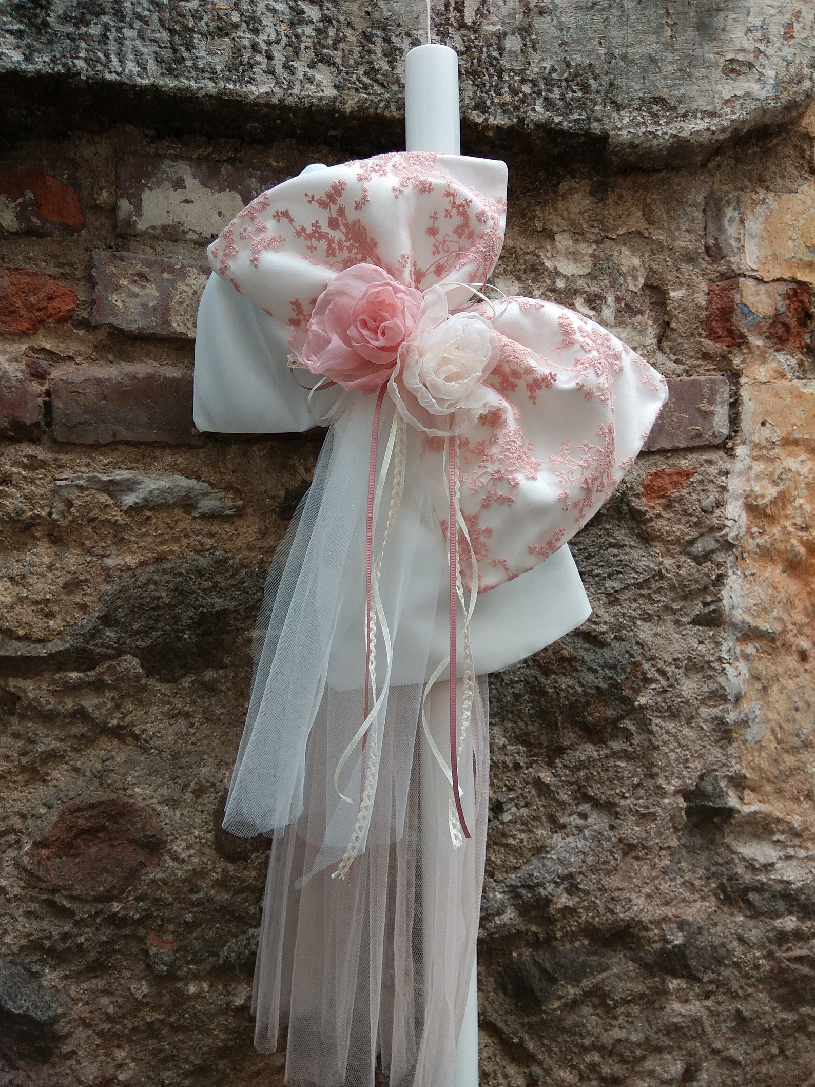 Baptism Candle for Girls Baptism Lambathaflowers Etsy