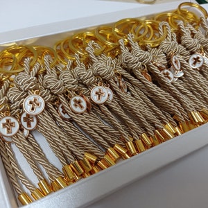 10 pièces-bonbons croisés-porte-clés martyrika-bonbons grecs de baptême-faveurs de première communion-faveurs orthodoxes