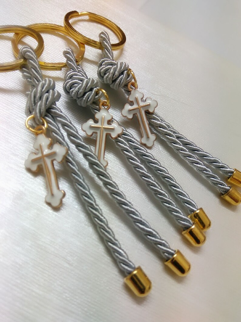 Key Chains Martyrika-cross Baptism Favors-christening Favors-shower ...