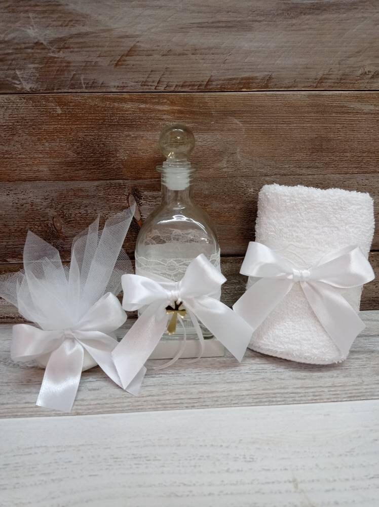 Baptism Set With Cross-elegant Refined Baptism-ivory & White Baptism ...