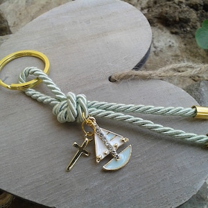 Nautical martyrika-Key chains Baptism Favors-elegant bomboniere-greek christening-Luxury favor