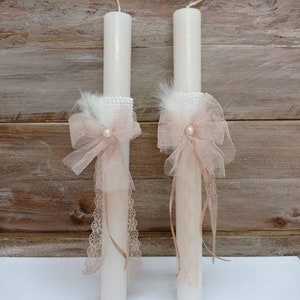 Baptism candle for girls-swan lambada-orthodox baptism candle-greek baptism-christening candle-orthodox Vaftisi