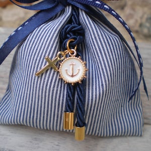 25 pcs boy Baptism favor-Favor bag- navy blue favor-anchor favor-koufeta bomboniera
