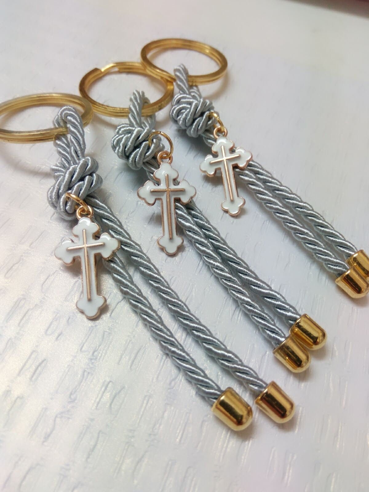 Key Chains Martyrika-cross Baptism Favors-christening Favors-shower ...